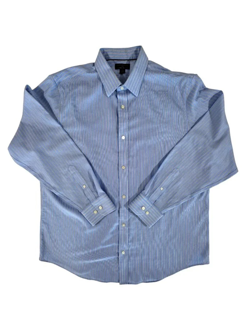 Banana Republic Blue Striped Non-Iron Classic Fit Button Up Dress Shirt Size XL